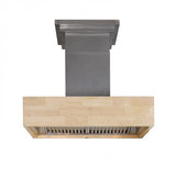 ZLINE 30" Wooden Wall Mount Range Hood, Butcher Block, 681M-30