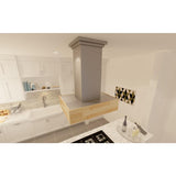 ZLINE 48" Remote Blower Wooden Island Range Hood, 681iM-RD-48