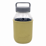 Mason Jar Lifestyle 32oz Quart Glass Water Bottle with Silicone Sleeve & Carry Handle