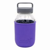 Mason Jar Lifestyle 32oz Quart Glass Water Bottle with Silicone Sleeve & Carry Handle