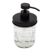Matte Black Soap Pump Lid Kit for Mason Jars