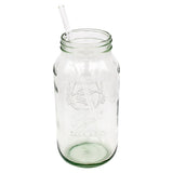 Extra Long 11 3/4" Glass Straws for Half Gallon Mason Jars 4 Pack + Cleaner