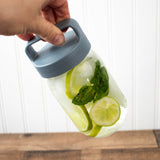 Gray Plastic Handle/Canister Lids for Regular Mouth Mason Jars 4 Pack