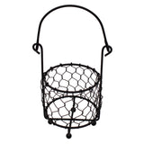 Single Pint Jar Caddy with Chicken Wire for Hanging or Carrying One Mason Jar