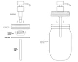 Matte Black Soap Pump Lid Kit for Mason Jars