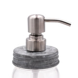 Satin / Brushed Finish Soap Pump Dispensers for Mason Jars