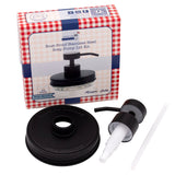 Matte Black Soap Pump Lid Kit for Mason Jars