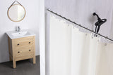 48-88 Inches Shower Curtain Rod with Shower Hooks in Polished Chrome | Adjustable Tension Shower Doorway Curtain Rod | Rust Resistant No Drilling Anti-Slip Bar for Bathroom | AC-AZSR88CH