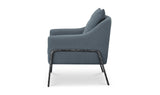 Archer Accent Chair Slate Blue Linen Blend
