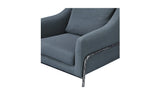 Archer Accent Chair Slate Blue Linen Blend