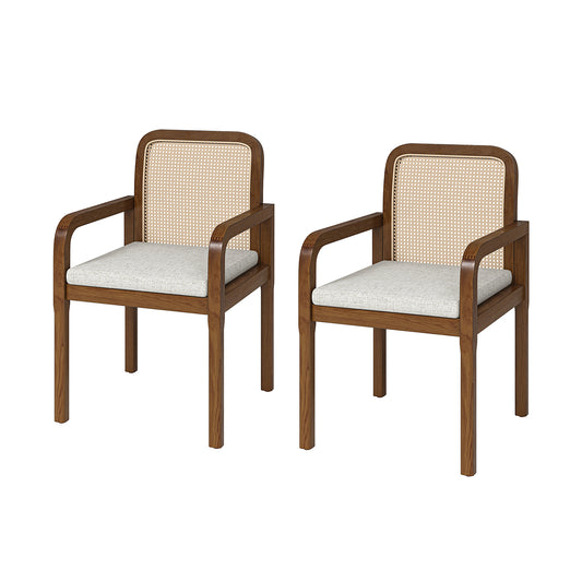 Antoine Ratten Dining Chair Set of 2