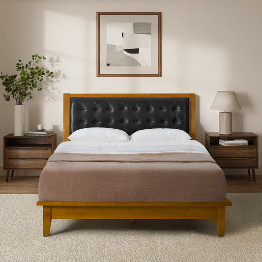 Walter Solid Wood Platform King Bed