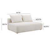 Hangover 64" Armless Loveseat