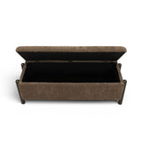 Abby 52" Nubby Fabric Storage Bench