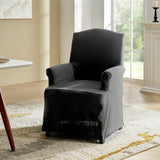 Kanrad Slipcover Dining Chair with Casters