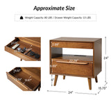 Valentin 2-Drawer Nightstand with Built-In Outlets