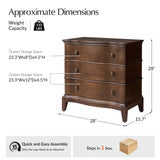 Felix 28"W 3-Drawer Nightstand