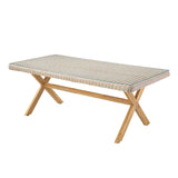 Abrienda rectangular wicker dining table
