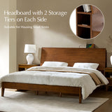 Claus Solid Wood Platform Queen Bed