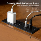 Valentin 2-Drawer Nightstand with Built-In Outlets