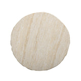 Roxanne Faux Travertine Indoor/Outdoor Concrete Side Table