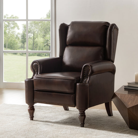 Arnold Genuine Leather Manual Recliner