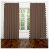 Scallop Luxurious Polyester Curtain (Set of 2)