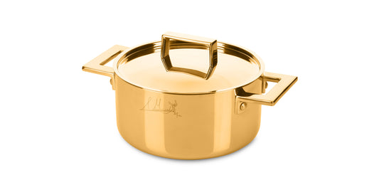 Casserole 2 handles 'Attiva' gold