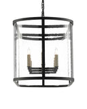 Argand Black Oval Chandelier