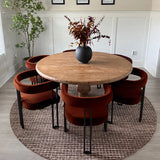 Mia Velvet Dining Chair with Arms (Set of 8)