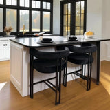 Mia 24" Modern Velvet Counter Stool with Arms (Set of 2)