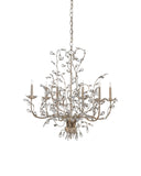 Crystal Bud Medium Silver Chandelier