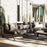 MLB Aluminum 3 Seat Armless Sofa