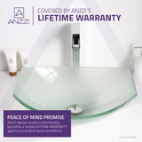 Pendant Series Deco-Glass Vessel Sink in Lustrous Frosted