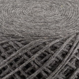 Moapa Charcoal Wool Pouf