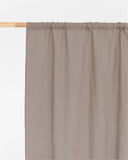 Mocha Rod pocket linen curtain panel (1 pcs)
