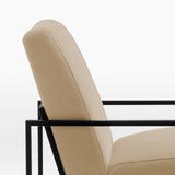 Slanted Upholstered Accent Chair