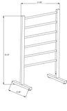 Riposte Series 6-Bar Stainless Steel Floor Mounted Electric Towel Warmer Rack in Polished Chrome
