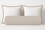 Ticking Stripe Velvet Bolster Pillow Cover
