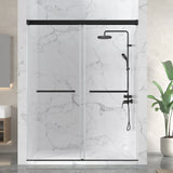Ward Series 56 to 60 in. x 76 in. Frameless Sliding Shower Door with 3/8" (10mm) Tempered Clear Glass