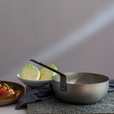 Mauviel M'Steel Black Carbon Natural Nonstick Frying Pan With Iron Handle 9.4-in and Frying Pan With Iron Handle 11-in Bundle