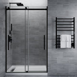 Stellar Series 45 to 48 in. x 76 in. Sliding Frameless Shower Door with Tsunami Guard Tempered Clear Glass