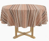 Striped Round Tablecloth - Cotton