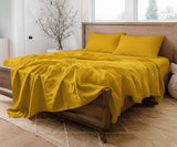 Mustard Linen Sheet Set