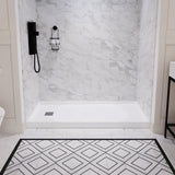 ANZZI Alexander 60" x 30" Alcove Shower Pan, Compression Molded ANR Material (3X Impact Resistant), Low Threshold, Stainless Steel Drain Cover