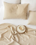 Natural wide medium weight linen fabric