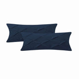 400TC Cotton Sateen Solid Pintuck Body Pillowcases (Set Of 2)