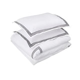 400TC Triple Embroidery Cotton Sateen Solid Bedding Bundle