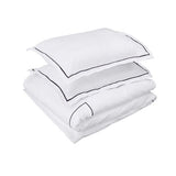 400TC Single Embroidery Cotton Sateen Solid All-In Bedding Bundle