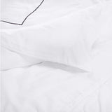 400TC Single Embroidery Cotton Sateen Solid Bedding Bundle